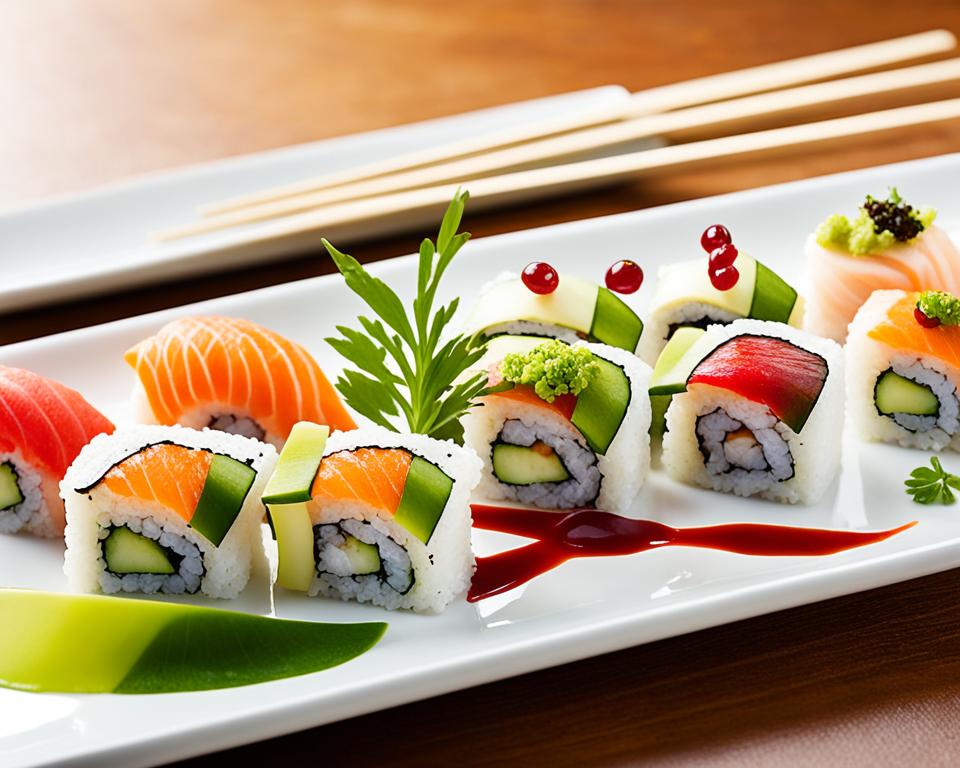 artful sushi presentation