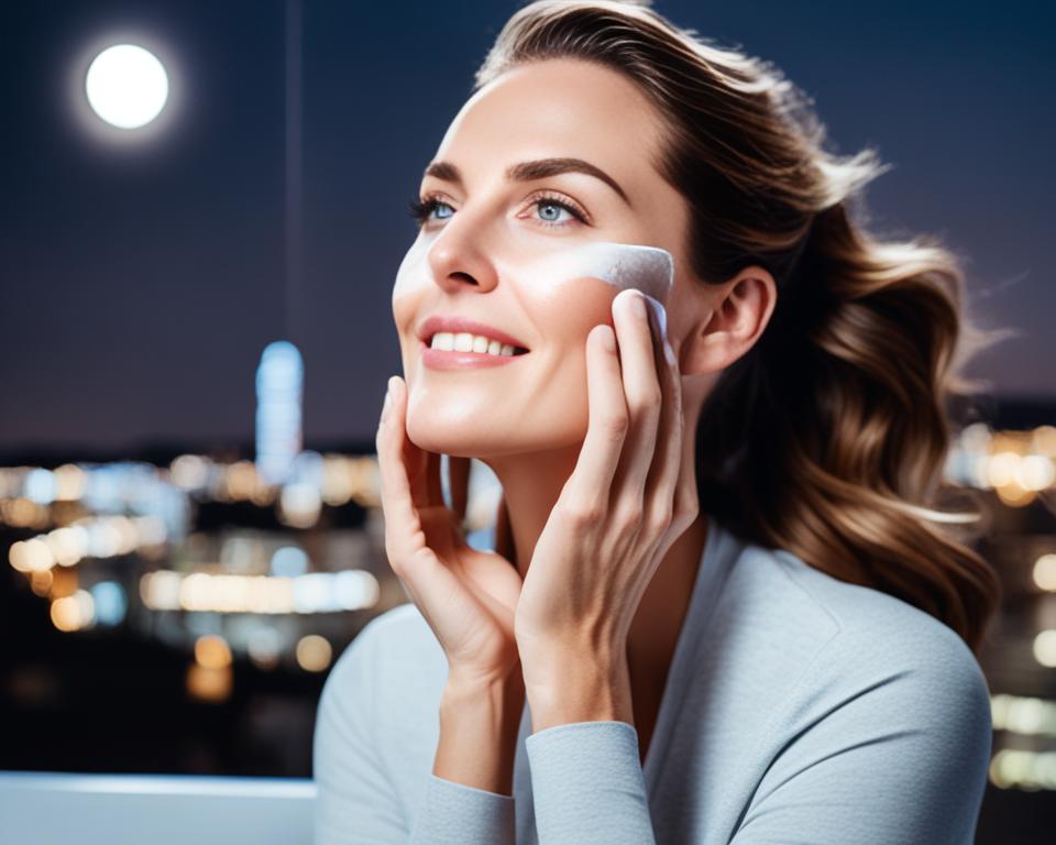 night cream application